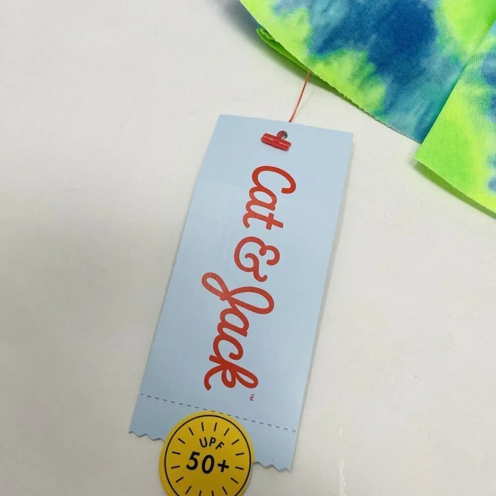 Cat‎ & Jack Youth Girls Medium Sweet Popsicle Tie Dye Bikini Top Blue/Green 1653